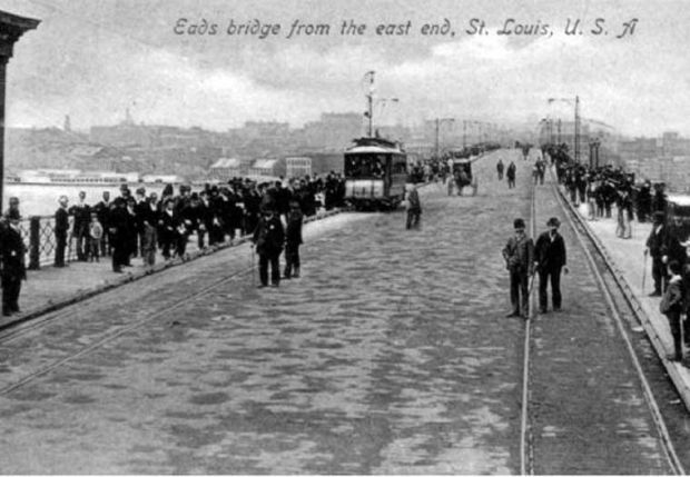 Eads Bridge in 1874 at opening